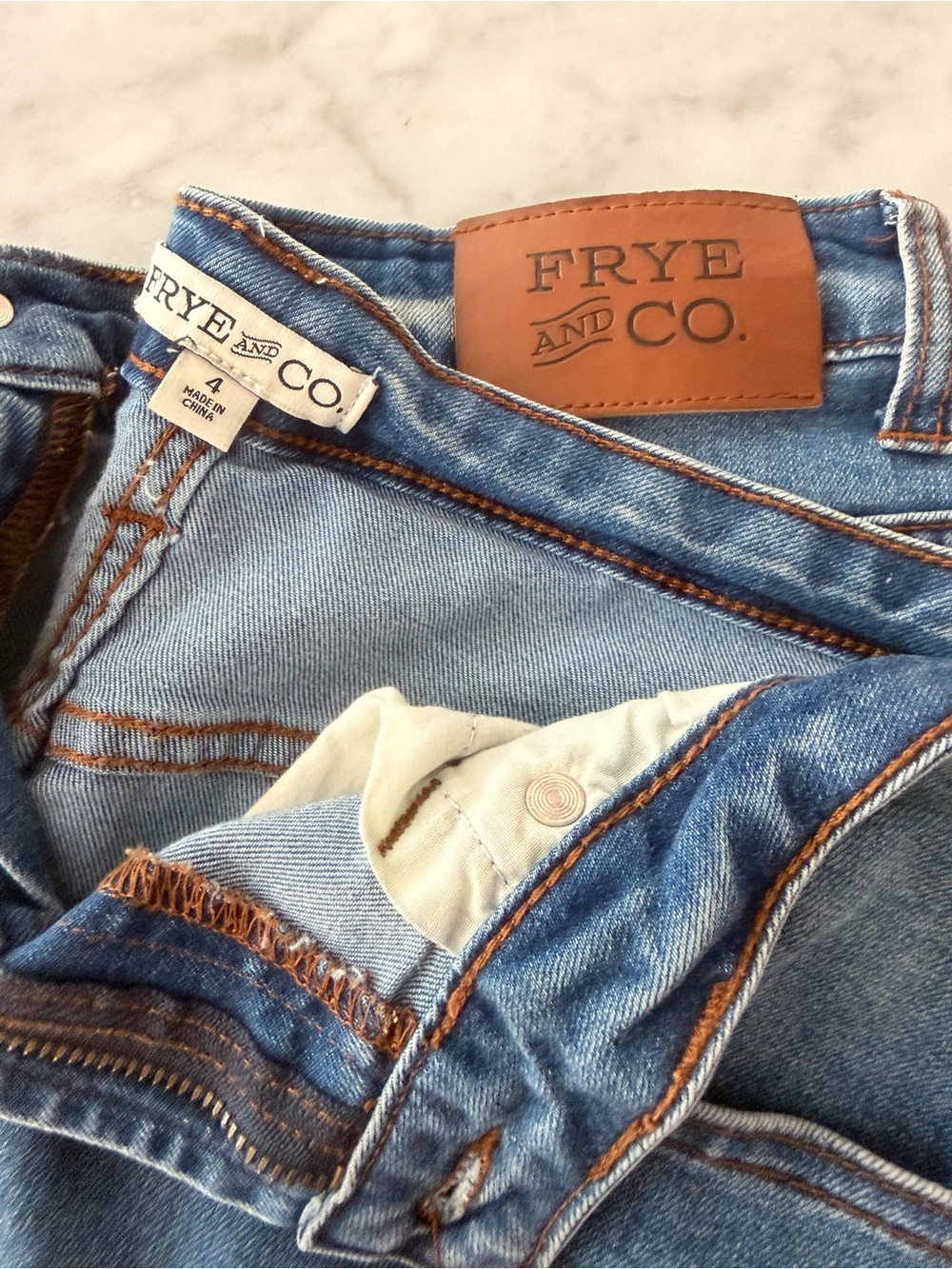 FRYE & Co. Women’s Jean Denim boot skirt cowgirl boho western ranch SZ S 4 - Picture 2 of 7